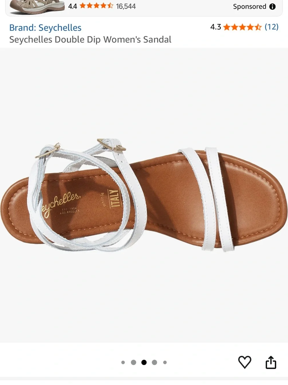 Seychelles White Leather Strappy Platform Sandal with Wood Block Heel